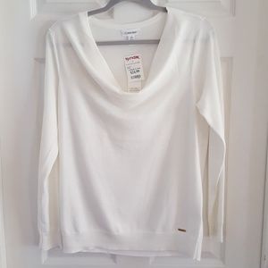 NWT Calvin Klein white sweater